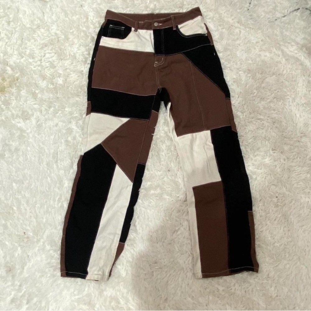 VINTAGE Colorblock Patchwork Pants